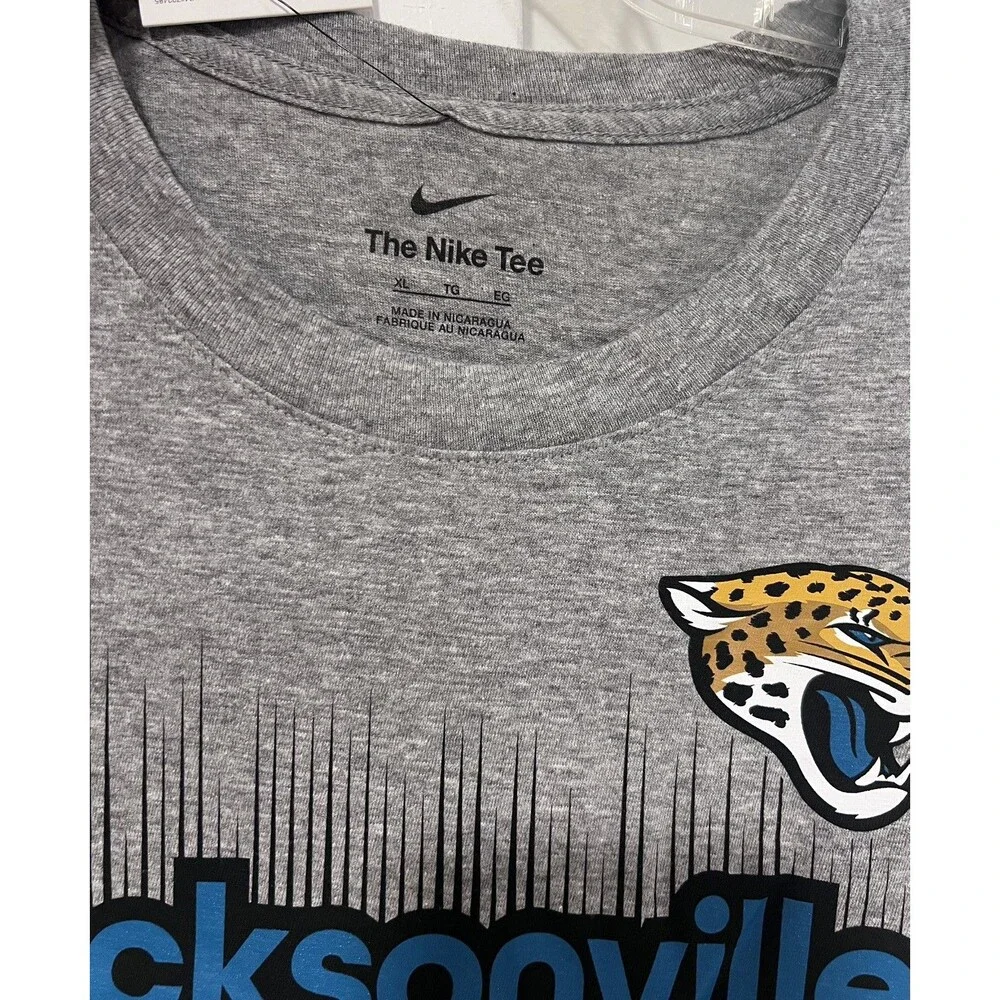 Nike Jacksonville Jaguars T Shirt Mens Extra Large XL Gray NFL  Graphic NWT